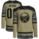 アディダス メンズ ユニフォーム トップス Buffalo Sabres adidas Military Appreciation Team Authentic Custom Practice Jersey Camo