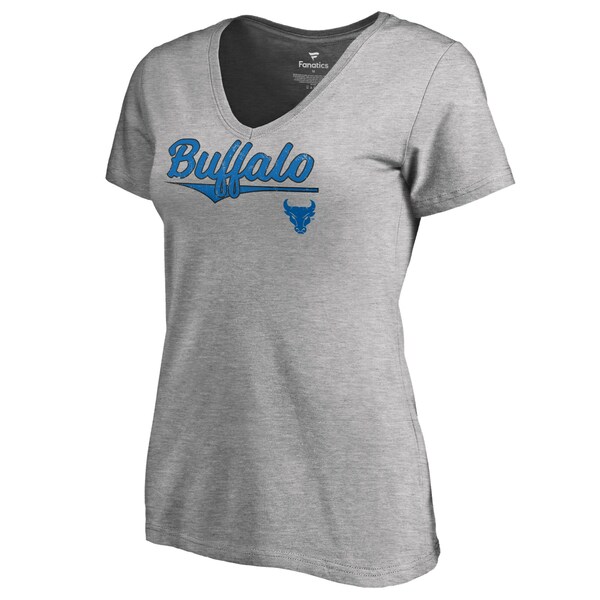 t@ieBNX fB[X TVc gbvX Buffalo Bulls Fanatics Branded Women's American Classic VNeck TShirt Heathered Gray