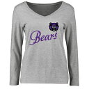 ファナティクス レディース Tシャツ トップス Central Arkansas Bears Women's Dora Long Sleeve TShirt Ash