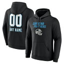 ファナティクス メンズ パーカー スウェットシャツ アウター Carolina Panthers Fanatics Branded Personalized Name Number Team Wordmark Pullover Hoodie Black