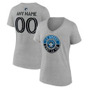 t@ieBNX fB[X TVc gbvX CF Montreal Fanatics Branded Women's The Game Is Everything Personalized Any Name & Number VNeck TShirt Heather Gray