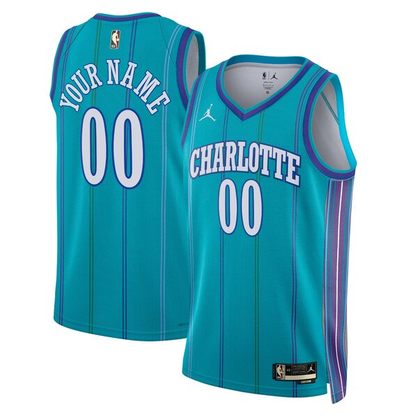 硼  ˥ե ȥåץ Charlotte Hornets Jordan Brand Unisex 2023/24 Custom Swingman Jersey Classic Edition Teal