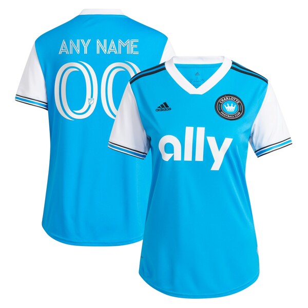 ǥ ǥ ˥ե ȥåץ Charlotte FC adidas Women's 2022 Primary Replica Custom Jersey Blue