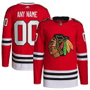 アディダス メンズ ユニフォーム トップス Chicago Blackhawks adidas Home Primegreen Authentic Custom Jersey Red