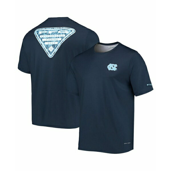 コロンビア メンズ Tシャツ トップス Men's Navy North Carolina Tar Heels Terminal Tackle Omni-Shade T-shirt Navy