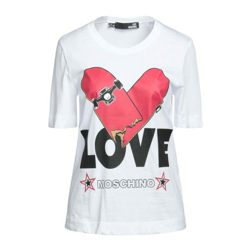 【送料無料】 モスキーノ レディース Tシャツ トップス T-shirts White 【送料無料】 モスキーノ レディース Tシャツ トップス T-shirts White