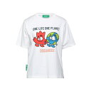 【送料無料】 ディースクエアード レディース Tシャツ トップス T-shirts White(4)