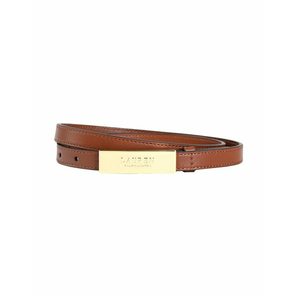 ラルフローレン 【送料無料】 ラルフローレン レディース ベルト アクセサリー LOGO LEATHER SKINNY BELT Tan