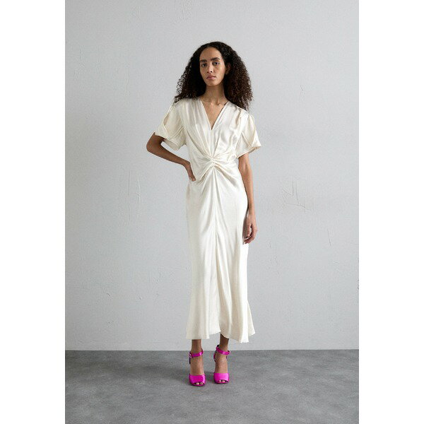 ヴィクトリア ベッカム レディース ワンピース トップス GATHERED V NECK MIDI DRESS - Cocktail dress / Party dress - ivory 2