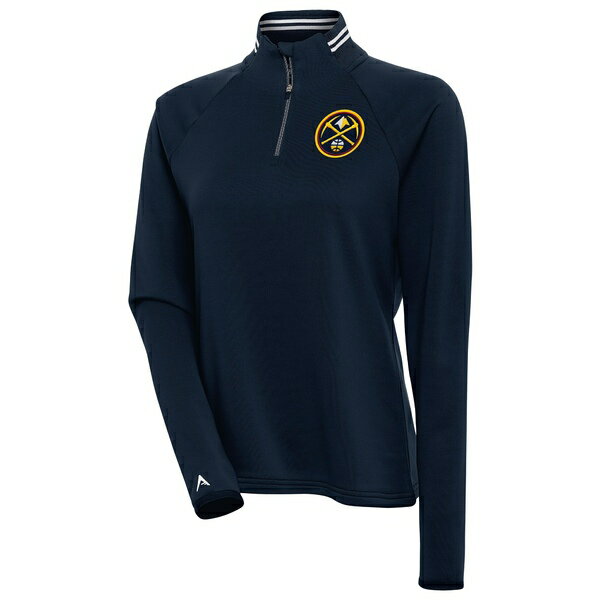 アンティグア レディース ジャケット＆ブルゾン アウター Denver Nuggets Antigua Women 039 s Milo QuarterZip Pullover Top Navy