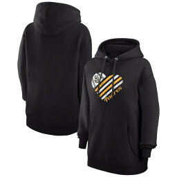 カールバンクス レディース パーカー・スウェットシャツ アウター San Diego Padres GIII 4Her by Carl Banks Women's Heart Fleece Pullover Hoodie Black