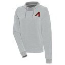 アンティグア レディース パーカー・スウェットシャツ アウター Arizona Diamondbacks Antigua Women's Axe Bunker TriBlend Pullover Hoodie Gray/White