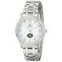 uo Y rv ANZT[ Central Oklahoma Bronchos Bulova Stainless Steel Quartz Watch Silver