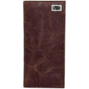 G[OEBO Y z ANZT[ West Virginia Mountaineers Leather Secretary Wallet with Concho Brown