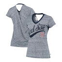 タッチ レディース カットソー トップス Women's Navy Boston Red Sox Hail Mary V-Neck Back Wrap T-shirt Navy