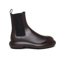 ジル・サンダー メンズ ブーツ シューズ Brown Leather Ankle Boots Brown