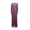 ミッソーニ レディース ワンピース トップス Long Dress N Blk/violet/fuchsia