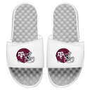 アイスライド メンズ サンダル シューズ Texas A&M Aggies ISlide Helmet Logo Slide Sandals White