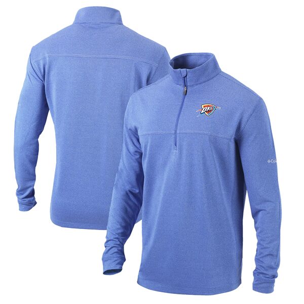 コロンビア メンズ ジャケット＆ブルゾン アウター Oklahoma City Thunder Columbia Soar QuarterZip Pullover Jacket Blue