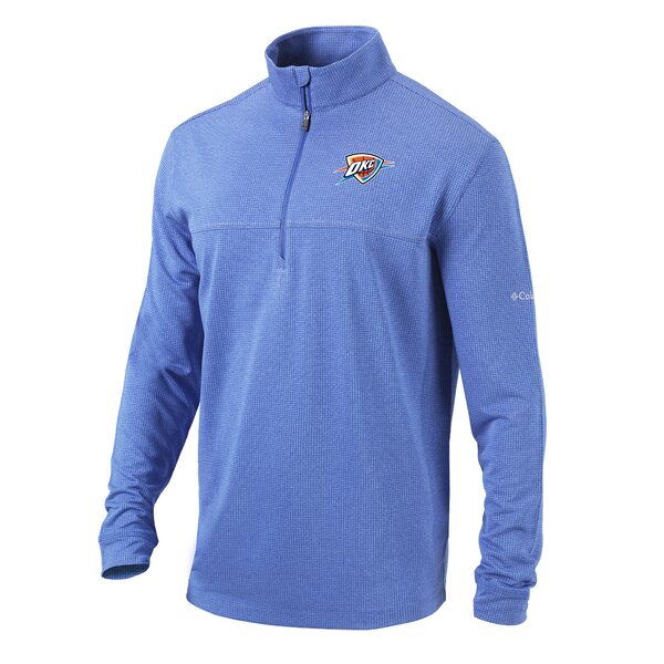 コロンビア メンズ ジャケット＆ブルゾン アウター Oklahoma City Thunder Columbia Soar QuarterZip Pullover Jacket Blue