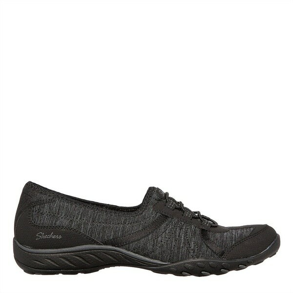 【送料無料】 スケッチャーズ レディース スニーカー シューズ Scooped Bungee Slip On Trainers Ladies Black