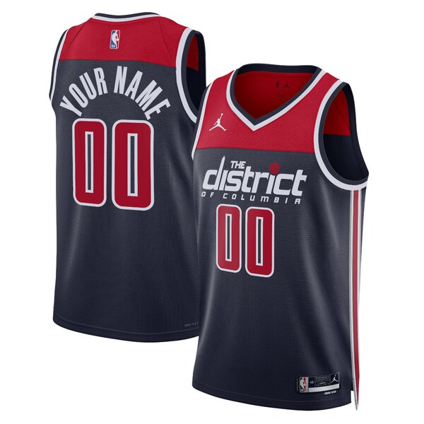 W[_ Y jtH[ gbvX Washington Wizards Jordan Brand Unisex 2022/23 Swingman Custom Jersey Statement Edition Navy