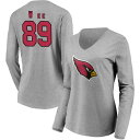 t@ieBNX fB[X TVc gbvX Arizona Cardinals Fanatics Branded Women's Team Authentic Custom Long Sleeve VNeck TShirt Gray