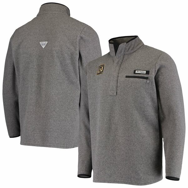コロンビア メンズ ジャケット＆ブルゾン アウター LAFC Columbia Harbor Side Fleece 1/4Zip Sweatshirt Heathered Gray