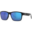 コスタデルマール メンズ サングラス・アイウェア アクセサリー Costa Del Mar Paunch Sunglasses Black/Blue Mirror