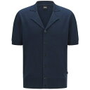 【送料無料】 ボス メンズ カーディガン アウター Boss Hemilio Cardi Sn99 Dark Blue