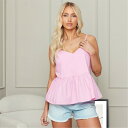 【送料無料】 アイソウイットファースト レディース カットソー トップス Peplum Cami Top PINK