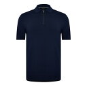 テッドベーカー ポロシャツ メンズ 【送料無料】 テッドベーカー メンズ ポロシャツ トップス Daldin Zip Polo Navy