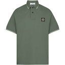 【送料無料】 ストーンアイランド メンズ ポロシャツ トップス Tipped Badge Logo Polo Shirt Salvia V0055