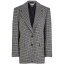 ̵ ȥߡ ҥե ǥ 㥱åȡ֥륾  OVERSIZED WOOL CHECK SB BLAZER Houndsth Grey