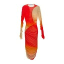 【送料無料】 マグラー レディース ワンピース トップス Midi dresses Red