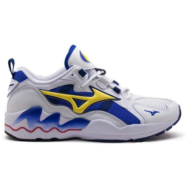 Mizuno ミズノ メンズ スニーカー 【Mizuno Wave Rider White Blue Yellow】 サイズ US_7.5(25.5cm) White/Blue-Yellow