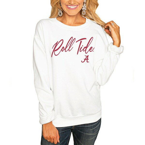 楽天astyゲームデイ レディース パーカー・スウェットシャツ アウター Alabama Crimson Tide Women's Win the Day Pullover Sweatshirt White