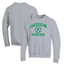 チャンピオン メンズ パーカー・スウェットシャツ アウター Oregon Ducks Champion Soccer Icon Powerblend Pullover Sweatshirt Gray