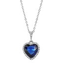 2028 fB[X lbNXE`[J[Ey_ggbv ANZT[ Heart Pendant Necklace Blue