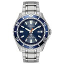 シチズン メンズ 腕時計 アクセサリー Eco-Drive Men's Promaster Diver Stainless Steel Bracelet Watch 44mm Silver