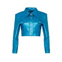 mN`[ fB[X WPbgu] AE^[ Women's Shoulder Pad Crop Jacket Blue