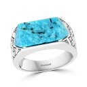 GtB[ RNV Y O ANZT[ EFFY&reg; Men's Turquoise Ring in Sterling Silver Sterling Silver