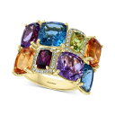 エフィー コレクション レディース リング アクセサリー EFFY&reg; Multi-Gemstone (12-1/8 ct. t.w.) & Diamond (1/6 ct. t.w.) Statement Ring in 14k Gold Yellow Gold