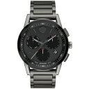 モバド メンズ 腕時計 アクセサリー Men 039 s Swiss Chronograph Museum Sport Gray PVD Bracelet Watch 43mm Grey