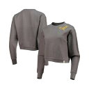 リーグカレッジエイトウェア レディース パーカー・スウェットシャツ アウター Women's Charcoal LSU Tigers Corded Timber Cropped Pullover Sweatshirt Charcoal