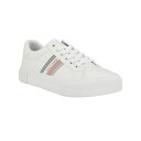 トミー ヒルフィガー レディース スニーカー シューズ Women's Andrei Casual Lace Up Sneakers White Stripe Multi