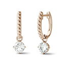 `[Y Ah Ro[h fB[X sAXCO ANZT[ Moissanite Beaded Drop Earrings 1 ct. t.w. Diamond Equivalent in 14k Gold Rose Gold