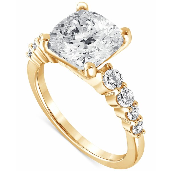 Хå꡼ߥ奫 ǥ  ꡼ Certified Lab Grown Diamond Cushion Engagement Ring (5-1/2 ct. t.w.) in 14k Gold Yellow Gold