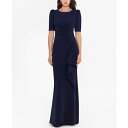 GXP[v fB[X s[X gbvX Ruched A-Line Gown Midnight Blue