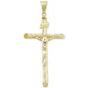 C^A S[h fB[X lbNXE`[J[Ey_ggbv ANZT[ Crucifix Cross Pendant in 14k Gold Yellow Gold